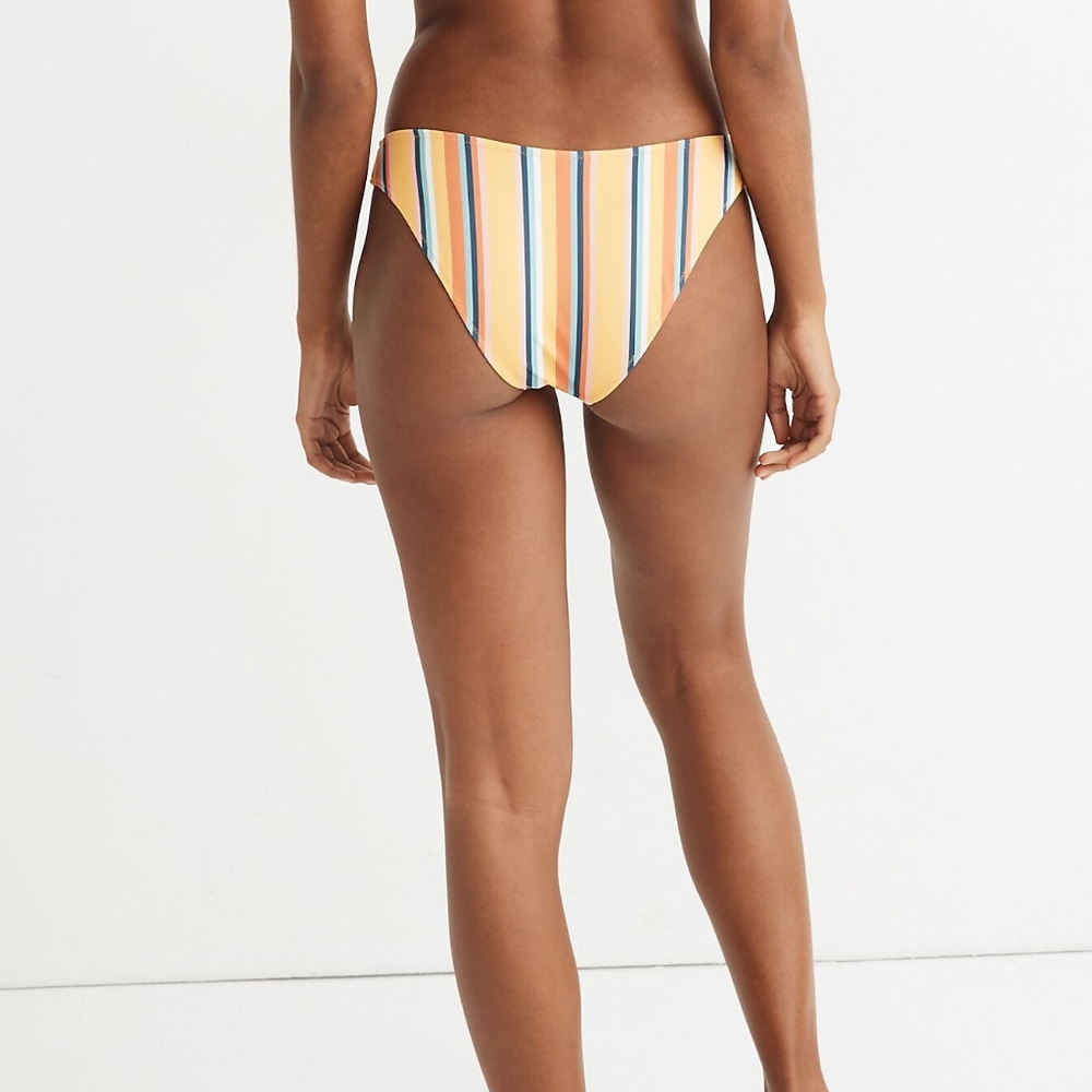 NEW Madewell Almeria Stripe Second Wave Classic Bikini Bottom XXS - Picture 5 of 5